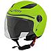 Casco Scooter Moto Bambino Ragazzo Protettivo Certificato Ece2205 Verde Opaco M - Foto miniatura 3