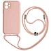 Cover Semirigida Per Iphone 11 Cordino Nylon 80 Cm Rosa Chiaro - Foto miniatura 1