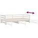 Lettino Estraibile Senza Materasso Bianco 90x190 cm - Foto miniatura 8