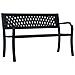 Panca da Giardino Nera 120 cm Acciaio - Foto miniatura 1
