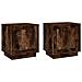 Comodini 2 Pz Rovere Fumo 44x35x45 Cm In Legno Multistrato - Foto miniatura 1