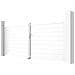 Pack Cancello Battente Eiger 400b140 + Cancello Eiger 100p140 Bianco - Foto miniatura 3