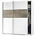 Guardaroba Elgin, Armadio Per Camera Da Letto A 2 Ante Scorrevoli, Mobile Con Barra Appendiabiti E 3 Ripiani, 180x60h200 Cm, Bianco E Rovere - Foto miniatura 4