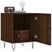 Comodini 2 Pz Rovere Marrone 40x40x50 Cm In Legno Multistrato - Foto miniatura 3