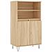 Credenza Rovere Sonoma 60x36x110 Cm In Legno Multistrato - Foto miniatura 2