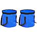Secchi Pieghevoli 2 Pz Blu 30 L In Pvc - Foto miniatura 1