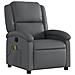 Poltrona Massaggiante Reclinabile Grigia In Similpelle - Foto miniatura 2