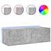 Mobile Tv A Parete Con Luci Led Grigio Cemento 100x35x31 Cm - Foto miniatura 2