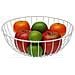 Portafrutta Damasco Bianco Metallo Acciaio Legno Mdf 28 X 10 X 28 Cm - Foto miniatura 2