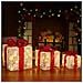 Set 3 Pacchetti Pacchi Regalo Luminosi di Natale con Stelle Decorazione Addobbo - Foto miniatura 3