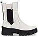 White Casual Closed Booties Stivaletti Pelle Scarpe Donna Bianco Eu 36, W0380-80 - Foto miniatura 1