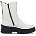 White Casual Closed Booties Stivaletti Pelle Scarpe Donna Bianco Eu 36, W0380-80 - Foto miniatura 3