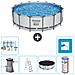 Piscina Fuori Terra - In Giro - 488x122 Cm - Grigio - Include Accessori Coordinati Cb30 - Foto miniatura 1