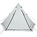 Tenda Familiare Tipi 6 Persone Bianca Tessuto Impermeabile - Foto miniatura 6