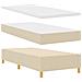 Letto a Molle con Materasso e LED Crema 100x200 cm Tessuto - Foto miniatura 6