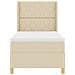 Letto a Molle con Materasso e LED Crema 100x200 cm Tessuto - Foto miniatura 8
