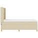 Letto a Molle con Materasso e LED Crema 100x200 cm Tessuto - Foto miniatura 9