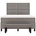 Letto con Box Spring con Materasso e Panchina Taupe 140x190 cm Tessuto - Foto miniatura 9