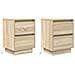 Comodini con Luci a LED 2 pz Rovere Sonoma 38x34x50 cm - Foto miniatura 3