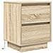 Comodini con Luci a LED 2 pz Rovere Sonoma 38x34x50 cm - Foto miniatura 7