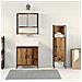 Set di mobili da bagno 3 pezzi in legno vecchio e legno ingegnerizzato - Foto miniatura 4