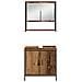 Set di mobili da bagno 3 pezzi in legno vecchio e legno ingegnerizzato - Foto miniatura 8