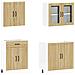 Set Mobili da Cucina 4 pz Kalmar Rovere Sonoma in Truciolato - Foto miniatura 4