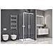 Box Doccia 2 Lati 70x120 Cm Fisso + Due Battenti H195 Cm Iole Cromato - Foto miniatura 6