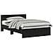 Struttura letto con testata Rovere Nero 120 x 190 cm - Foto miniatura 3