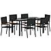 Set da Pranzo per Giardino 7 pcs Nero 150 x 90 x 75 cm - Foto miniatura 1