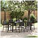 Set da Pranzo per Giardino 7 pcs Nero 150 x 90 x 75 cm - Foto miniatura 2