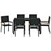 Set da Pranzo per Giardino 7 pcs Nero 150 x 90 x 75 cm - Foto miniatura 7
