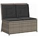 Panchina da giardino con cuscino Grigio Poly Rattan - Foto miniatura 1
