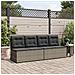 Panchina da giardino con cuscino Grigio Poly Rattan - Foto miniatura 2