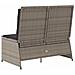 Panchina da giardino con cuscino Grigio Poly Rattan - Foto miniatura 5