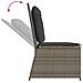 Panchina da giardino con cuscino Grigio Poly Rattan - Foto miniatura 7