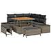 Set Divano da Giardino 8 pcs Grigio Poly Rattan - Foto miniatura 1