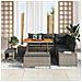 Set Divano da Giardino 8 pcs Grigio Poly Rattan - Foto miniatura 3