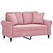 Divano a 2 Posti con Cuscini Rosa 120 cm in Velluto - Foto miniatura 3