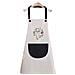 Grembiule Da Cucina Impermeabile In Pvc Bianco Senza Maniche Con Tasca Nera E Design Coniglietto - Foto miniatura 1