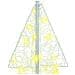 Albero di Natale con 100 LED Bianco caldo 120 cm Acrilico - Foto miniatura 4