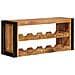 Portabottiglie 100 x 45 x 33 cm Legno di Mango Grezzo Massiccio - Foto miniatura 3