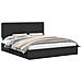 Letto con Contenitore Nero 200 x 200 cm Legno multistrato - Foto miniatura 1