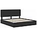 Letto con Contenitore Nero 200 x 200 cm Legno multistrato - Foto miniatura 4