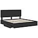 Letto con Contenitore Nero 200 x 200 cm Legno multistrato - Foto miniatura 5