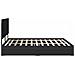 Letto con Contenitore Nero 200 x 200 cm Legno multistrato - Foto miniatura 9