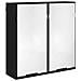 Set di mobili per il bagno 4 pcs Rovere Nero Legno multistrato - Foto miniatura 5