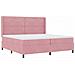 Letto a molle con materasso Rosa 200 x 200 cm Velluto - Foto miniatura 4