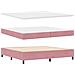 Letto a molle con materasso Rosa 200 x 200 cm Velluto - Foto miniatura 5