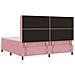 Letto a molle con materasso Rosa 200 x 200 cm Velluto - Foto miniatura 9